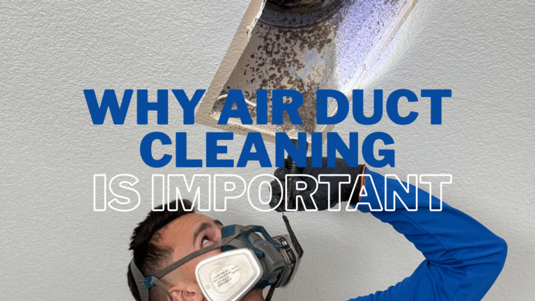 technician performing professional air duct cleaning in a Dallas home
